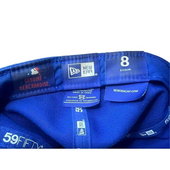 New Era Men’s 8 Oakland A’s Fitted Hat Blue MLB Fan Apparel Baseball Cap - Picture 5 of 6